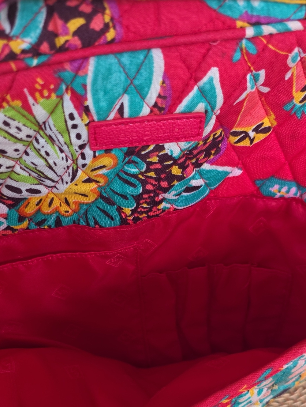 Vera Bradley Travel Cosmetic and Laptop Bag Set - Rumba Floral And Plaid - Picture 4 of 8